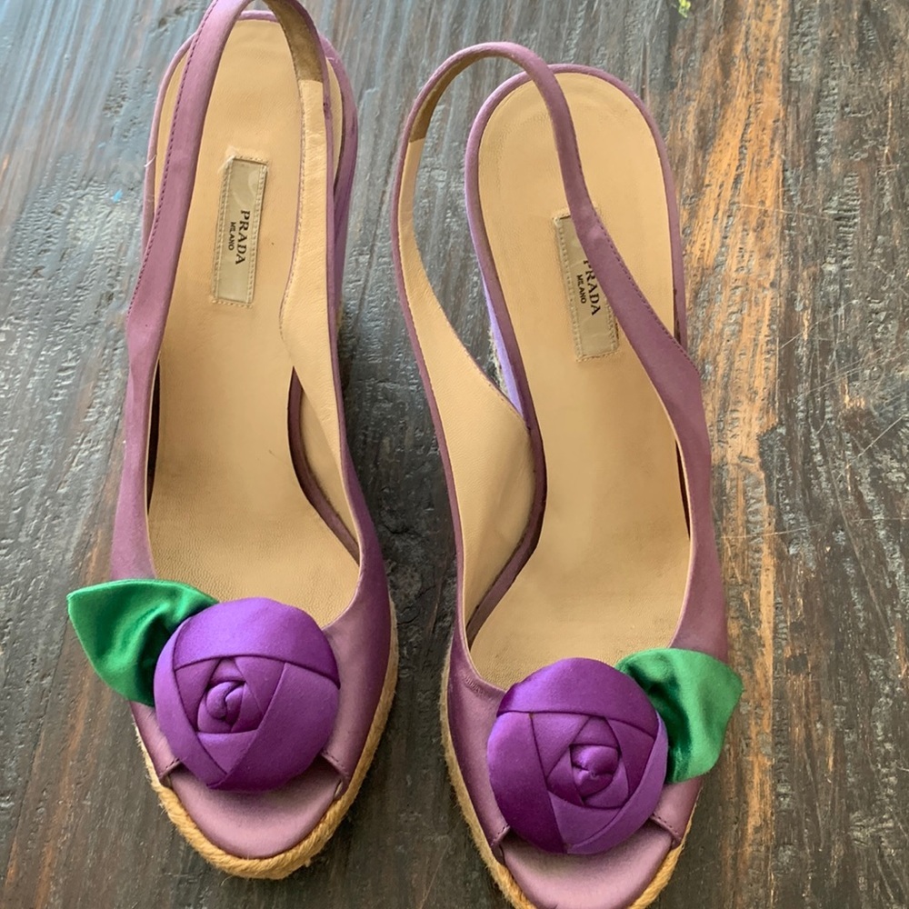 Prada wedge purple
